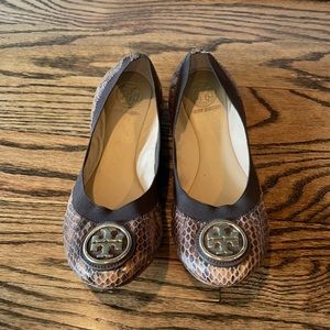 Tory Burch Snakeskin Flats